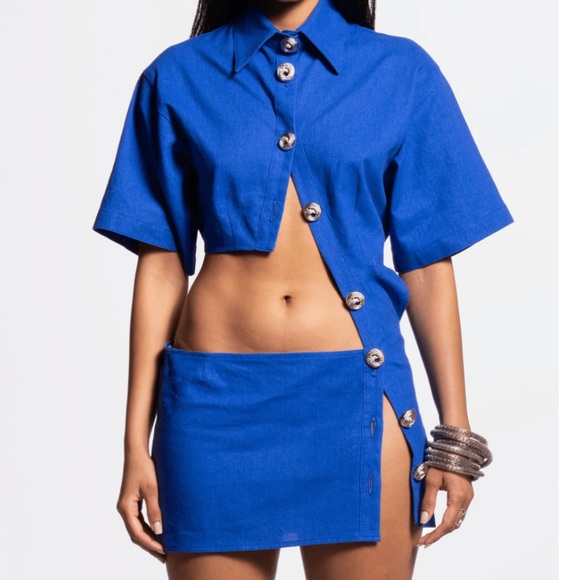 Kwame Adusei KASHE DRESS. Royal blue size 4. - Picture 4 of 4